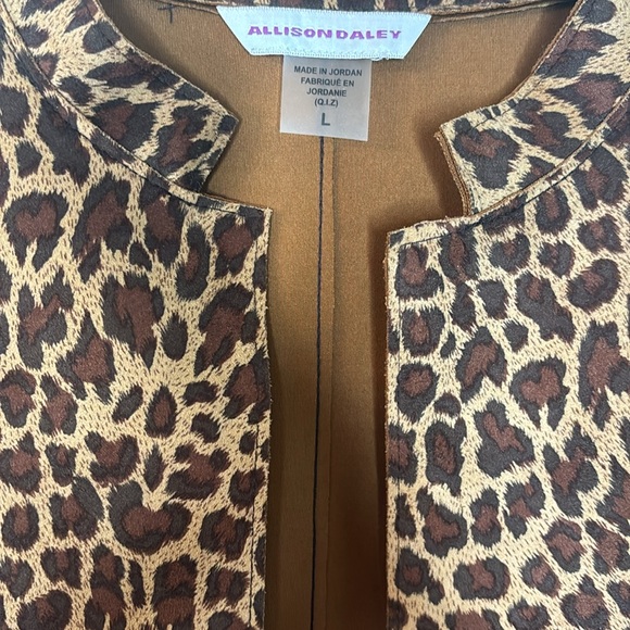 🆕 ALLISON DALEY Microfiber Animal Print Overcoat - Picture 11 of 15